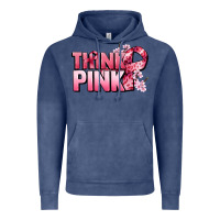 Vintage Denim Think pink Cancer Awareness Vintage Hoodie - FaDigitalArtStudio