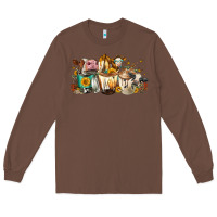 Chestnut Cows And Coffee Long Sleeve Tee - FaDigitalArtStudio
