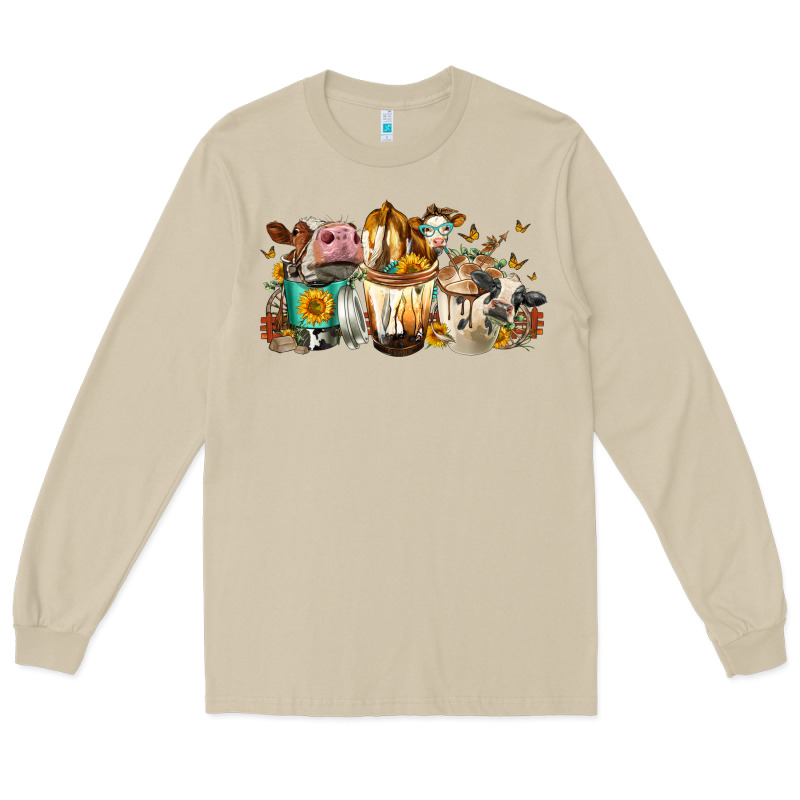 Cows And Coffee Long Sleeve Tee by FaDigitalArtStudio | Teevron