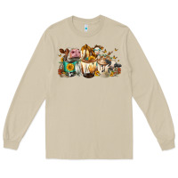 Mushroom Cows And Coffee Long Sleeve Tee - FaDigitalArtStudio