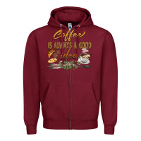 Burgundy coffee is always a good idea Zipper Hoodie - BarkalooDesign