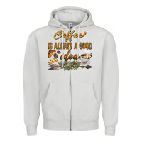 Dove Grey coffee is always a good idea Zipper Hoodie - BarkalooDesign