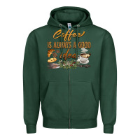 Sports Green coffee is always a good idea Zipper Hoodie - BarkalooDesign