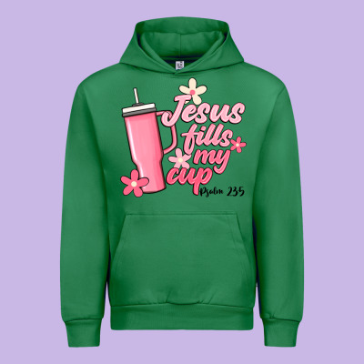 Jesus Fills My Cup Urban Hoodie Designed By Jahusdesignshop