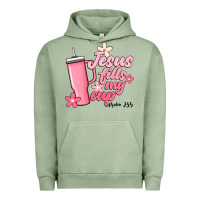 Pigment Oil Green jesus fills my cup Urban Hoodie - JahusDesignShop