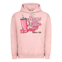Pigment Salmon jesus fills my cup Urban Hoodie - JahusDesignShop