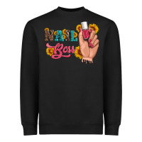 Western Sunflowers Nail Boss Heavyweight Sweatshirt | Teevron