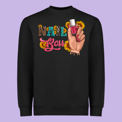 Western Sunflowers Nail Boss Heavyweight Sweatshirt Designed By Artiststas