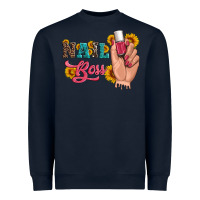 Navy western sunflowers nail boss Heavyweight Sweatshirt - Artiststas