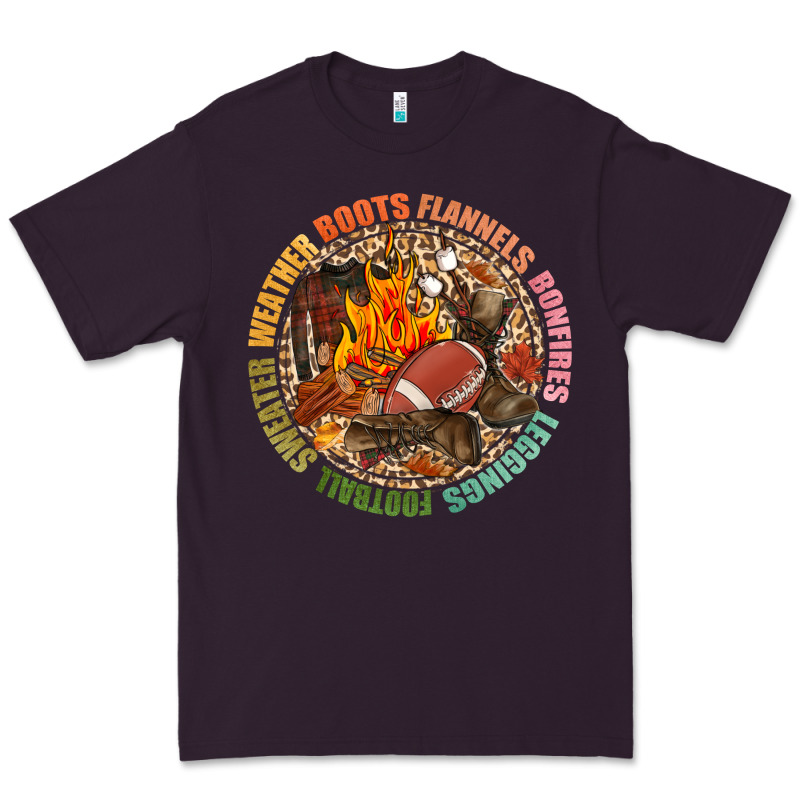 Boots Flannels Bonfires Leggins Football Premium Tee by NancyCooperArtShop | Teevron