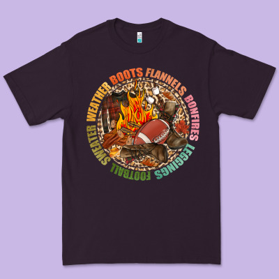 Boots Flannels Bonfires Leggins Football Premium Tee Designed By Nancycooperartshop