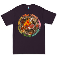 Plum Boots flannels bonfires leggins football Premium Tee - NancyCooperArtShop
