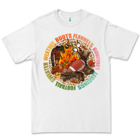 White Boots flannels bonfires leggins football Premium Tee - NancyCooperArtShop