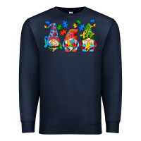 Navy autism gnomes Premium Sweatshirt - AdoDesignShop