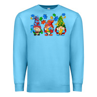 Ocean Blue autism gnomes Premium Sweatshirt - AdoDesignShop