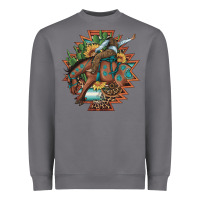 Storm bucking bronco aztec shape background Heavyweight Sweatshirt - Artiststas
