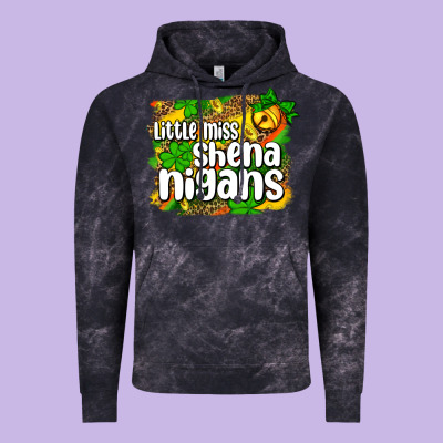 St. Patrick's Little Miss Shenanigans Vintage Hoodie Designed By Oliviacreatesart