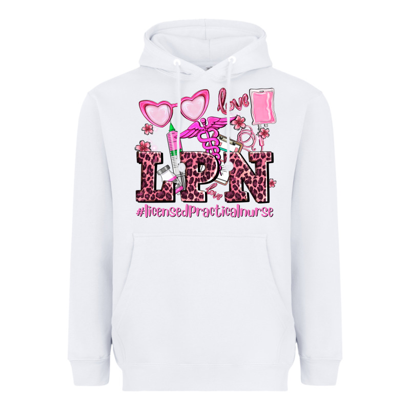 Valentines Day Lpn Licensed Practical Nurse Heavyweight Hoodie by AdoDesignShop | Teevron