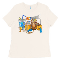 Bone Volleyball coffee cups Ladies Tee - HowdyJamesFarm