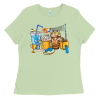 Matcha Volleyball coffee cups Ladies Tee - HowdyJamesFarm