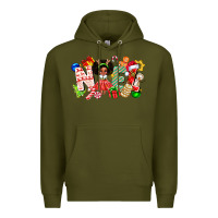 Army Green Noel Afro Girl Baby Premium Hoodie - CowhideDigitalArt