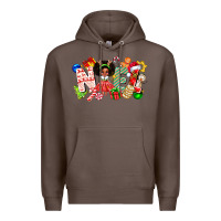 Coffee Noel Afro Girl Baby Premium Hoodie - CowhideDigitalArt