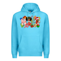 Ocean Blue Noel Afro Girl Baby Premium Hoodie - CowhideDigitalArt
