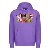 Purple Noel Afro Girl Baby Premium Hoodie - CowhideDigitalArt