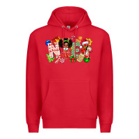 Red Noel Afro Girl Baby Premium Hoodie - CowhideDigitalArt