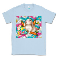 Dusty Blue easter day rabbit Classic Tee - TumblerDesignByShophia