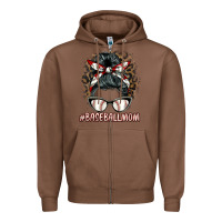 Chestnut baseballmom messy bun Zipper Hoodie - BarkalooDesign
