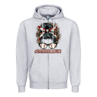 Heather Grey baseballmom messy bun Zipper Hoodie - BarkalooDesign