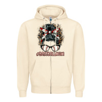 Sandshell baseballmom messy bun Zipper Hoodie - BarkalooDesign