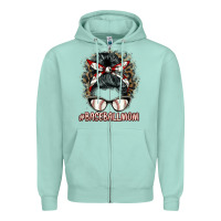 Seafoam baseballmom messy bun Zipper Hoodie - BarkalooDesign