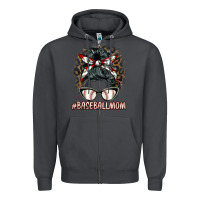 Smoke baseballmom messy bun Zipper Hoodie - BarkalooDesign