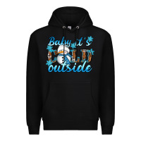 Black Baby it's cold outside Premium Hoodie - RanaPortraitStore