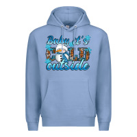 Colony Blue Baby it's cold outside Premium Hoodie - RanaPortraitStore
