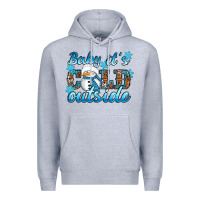 Heather Grey Baby it's cold outside Premium Hoodie - RanaPortraitStore