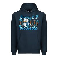 Navy Baby it's cold outside Premium Hoodie - RanaPortraitStore