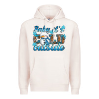 Pale Pink Baby it's cold outside Premium Hoodie - RanaPortraitStore