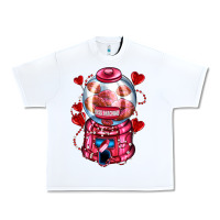 White kiss  machine  olivia Urban Heavy Tee - OliviaCreatesArt
