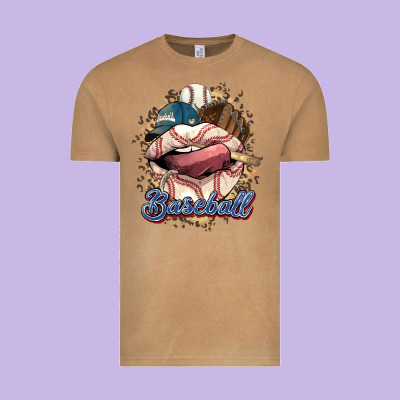 Baseball Lips Vintage Tee Designed By Howdyjamesfarm