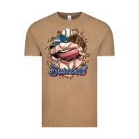 Vintage Coffee Baseball lips Vintage Tee - HowdyJamesFarm