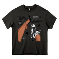 Asphalt I Have Two Moods Black Sneakers Afro Girl Heavy Core Tee - texasbilliewilder