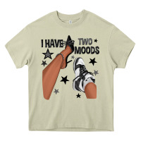 Mossy I Have Two Moods Black Sneakers Afro Girl Heavy Core Tee - texasbilliewilder