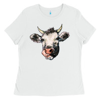 White Cow Ladies Tee - HowdyJamesFarm