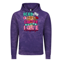 Cloud Purple Iced Coffee is my love language Valentine's Day Vintage Hoodie - FaDigitalArtStudio
