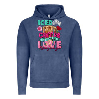 Vintage Denim Iced Coffee is my love language Valentine's Day Vintage Hoodie - FaDigitalArtStudio