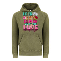 Vintage Olive Iced Coffee is my love language Valentine's Day Vintage Hoodie - FaDigitalArtStudio