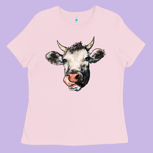 Cow Ladies Tee Designed By Howdyjamesfarm